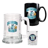 New Orleans Hornets NBA 15oz Tankard, 15oz Ceramic Mug & 2oz Shot Glass Set - Primary Logo
