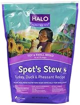 Halo Spot's Stew Dry Recipe for Small Breed Dogs, Turkey, Duck and Pheasant, 4-Pound
