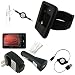 Creative Zen Protective Silicone Cover Case (BLACK) w/ 2in1 Sync Charging USB Retractable Data Cable, Universal USB Wall / Travel Charger, USB Car Charger, Retractable 3.5mm to 3.5mm Auxiliary MP3 Jack Cable, Earphones, and Screen Guard / Protector