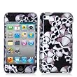 Skulls 2d Hard Snap-on Crystal Skin Case Cover Accessory for Ipod Touch 4th Generation 4g 4 8gb 32gb 64gb by Electromaster