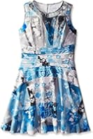 Calvin Klein Women's Print Flare Dress with Seaming