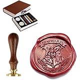 UNIQOOO Re-created Hogwarts School Badge Vintage Wax Seal Stamp Rosewood Set