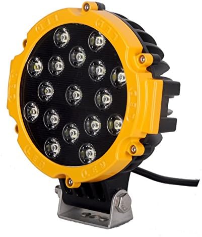 Tiauto 51w 6.5 Inch Yellow Round Waterproof LED Working Light SUV Off road Boat Headlight Flood Driving Fog work Light For Jeep Grand Cherokee Kit ATV