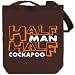 Canvas Tote Bag Brown " HALF MAN / HALF Cockapoo " Dogs