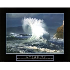 Integrity: Wave Motivational Art Poster Print, 28x22