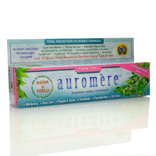 Auromere Cardamom Ayurvedic Non Foaming Toothpaste - 1 x 4.16 Ounce