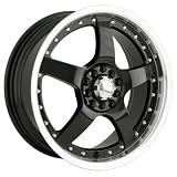 Akita Racing AK8 480 Black Wheel with Machined Lip (17x7 8x100mm) by Akita Racing