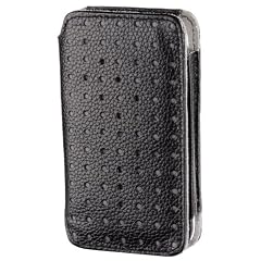 Hama Ledertasche "Wallet" f�r Apple iPhone, Schwarz/Grau