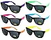 Edge I-Wear 6 Pack Neon Party Sunglasses with CPSIA certified-Lead(Pb) Content Free UV 400 Lens(Made in Taiwan)5402RA-SET-6
