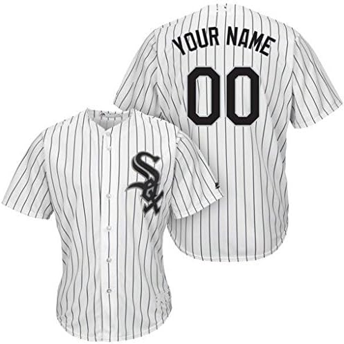 Man Chicago White Sox Customized-White Black Jersey Size M