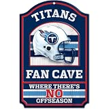 NFL Tennessee Titans 11-by-17 inch Fan Cave No Offseason Wood Sign