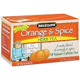 Bigelow Orange and Spice Herbal Tea 20 Count Boxes Pack of 6 by Bigelow