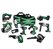 Hitachi KC18DX9L 18-Volt Lithium-Ion 9-Tool Combo Kit
