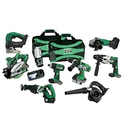 Hitachi KC18DX9L 18-Volt Lithium-Ion 9-Tool Combo Kit