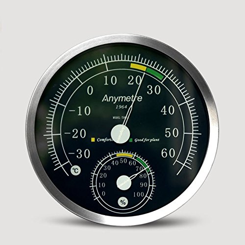 2 in 1 Anymetre Stainless Steel Mechanical Analog Thermometer and Hygrometer TH-603