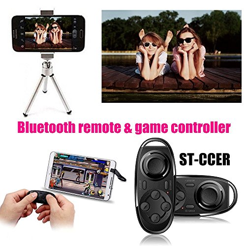 SONGTOLDÂ® Mini Wireless Bluetooth Gamepad Cellphone Controller 4 in 1 Smart Selfie Remote Shutter/joystick Transmission for Apple Iphone Ipad Ipod Samsung Mobile Phone Etc.