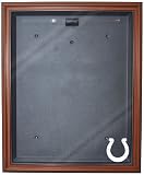 NFL Indianapolis Colts Cabinet Style Jersey Display - Brown with Museum Quality UV Upgrade