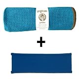 Cyber Monday Sale prana yoga mats Spacial best prices Teal yogitoes® mat size SKIDLESS® yoga towel + Blue hBand stretchy headband combo by Absolute Yogi®