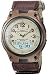 Casio Men's Core AW80V-5BV Brown Nylon Quartz Watch with Beige Dial