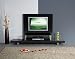 Otto-Garrison Black Modern Glass TV Stand Image