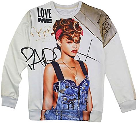 Takra Gold Women Sweater Sexy lady Rihanna Hoodies Pullovers 3D Sweatshirts (XL)