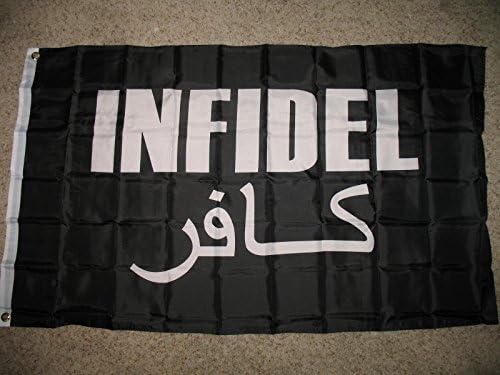 3'x5' INFIDEL FLAG WAR VET USA IRAQ AFGHANISTAN VETERAN ARABIC AND ENGLISH 3X5