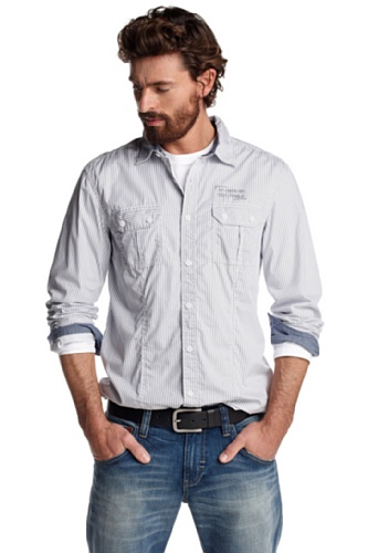 edc by ESPRIT Herren Freizeithemd, gestreift 