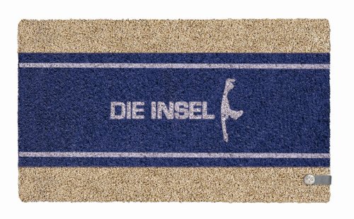 Young Generation YH 101391 SHOE MAX Kokos mit Seegras und rutschfester Latexunterseite ca. 74 x 44 cm Die Insel steelblue / chalk