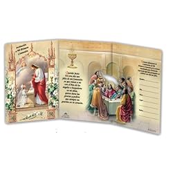 8 First Communion Girl Invitaciones in Spanish: Tri-Fold, Pre-Packaged, Envelopes Included, Made in Italy!