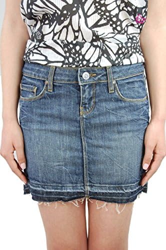 Kitson Los Angeles Women Robertson Denim Mini Skirt, W 25, Blue