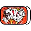 Burning Flames Royal Flush Poker Belt Buckle