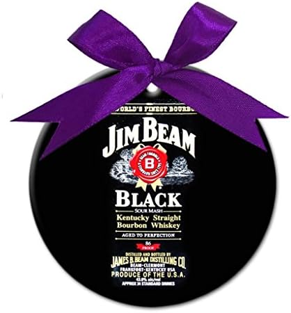 Jim Beam Black Label Whiskey Custom Personalized Round Ceramic Ornaments Crafts Home Decoration Ornaments Christmas Gift