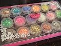 18 Color Hexagon Glitter Powder for Nail Art Decoration