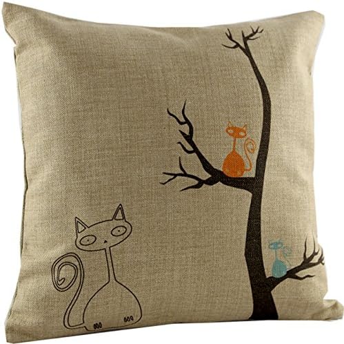 Magicboxes Home Decorative Cotton Linen Square Pillowcase Green Singing Parrot Bird Throw Pillow Shams Cushion Cover 18" x 18" Pillow Set Pillow Insert