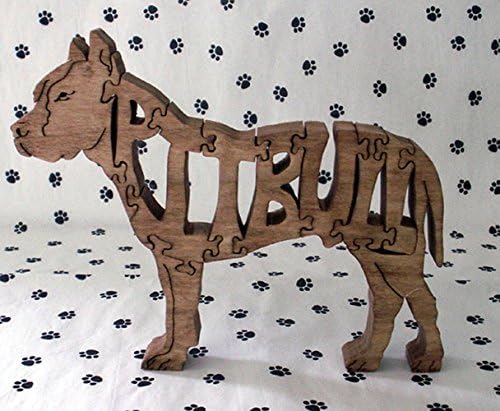Pitbull with Cropped Ears Fretwork Puzzle