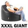 XXXL Bean Bags Huge Mega Size BLACK "Rio" Bean Bag - Faux Leather BeanBag Gaming Chair - by Hi-BagZ�