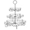 Steel Wire Cupcake Stand - Chrome