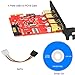 Mailiya PCI-E to USB 3.0 4-Port PCI Express Expansion Card, Superspeed USB 3.0 PCIe Card with 15-Pin Power Connector for Desktops [ Include with 4-Pin Male to SATA 15-Pin Female Power Cable ] -Red