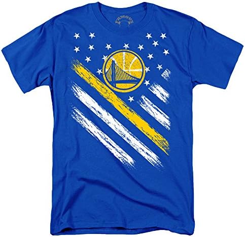 Famous Panda Golden State Warriors Dub Nation Flag Men's T- Shirt (L, Royal Blue)
