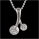 1 Carat Sterling Silver CZ Pendant