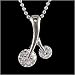 1 Carat Sterling Silver CZ Pendant