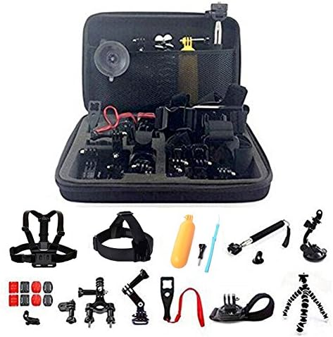 24 In1 Monopod Pole Floating Head Chest Mount Accessories for Gopro 2 3 4 Camera for Sj4000 Sj5000 for Sport Action Camera(24 in 1 Kit)
