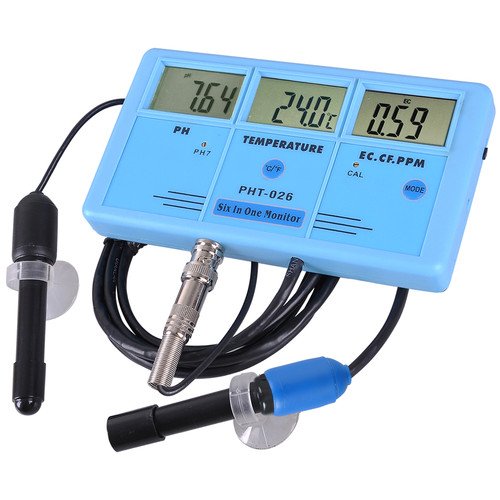 6 in 1 Water Testing Meter Ph PPm Temp Tds Ec Cf with LCD Screen USA