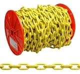 Campbell PD0722127 System 3 Grade 30 Low Carbon Steel Proof Coil Chain on Reel, Yellow Polycoated, 1/4