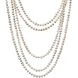 HinsonGayle Glamour Collection Ultra-Luster 5.0-5.5mm White Cultured Pearl Rope Necklace (100 Inches)