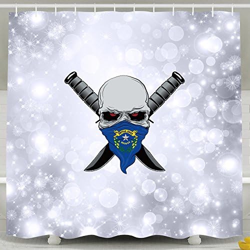 Flag Of Nevada Calaberas Symbol Bathroom Shower Curtains 60*72inch
