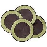 Benson Mills Montenegro Round Placemat, Chocolate-Green, Set of 4