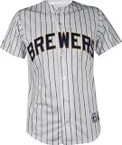 Milwaukee Brewers White Pinstripe MLB Replica Jersey