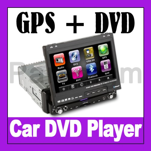 Velo - One Din 7 Car DVD Player + GPS Navigation + MP3+MP4 +RDS+Bluetooth + Built-in GPS USA Canada UK Australia Europe (Choose One) Maps
