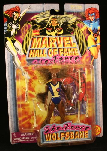  WOLFSBANE Marvel Comics Hall Of Fame SHE-FORCE Series 1997 Action Figure and Collector Trading Card